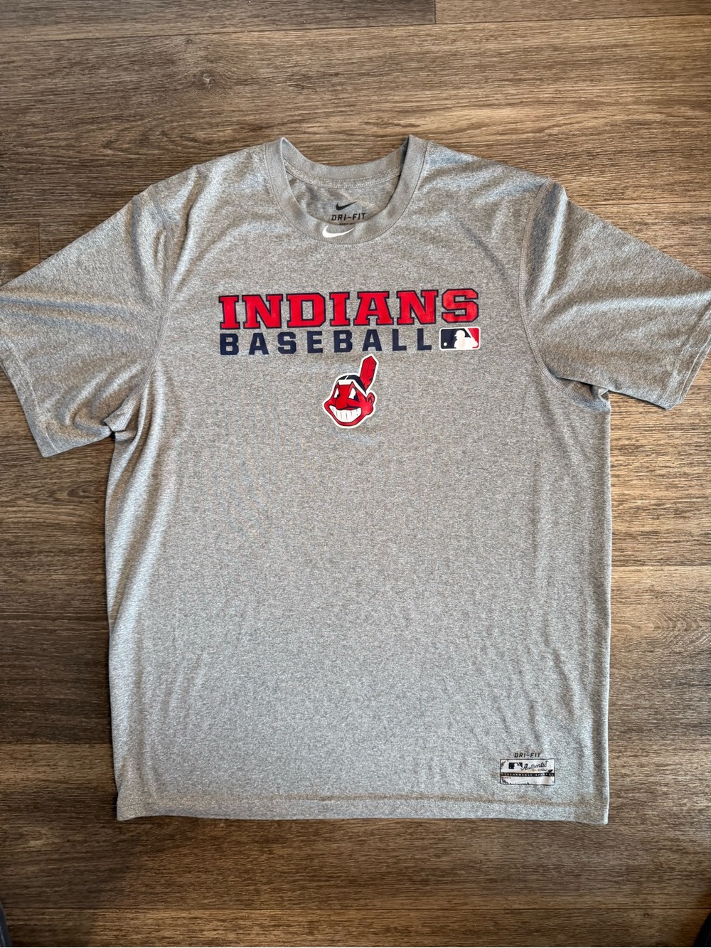 Nike Gray Indians Baseball Logo Tee -